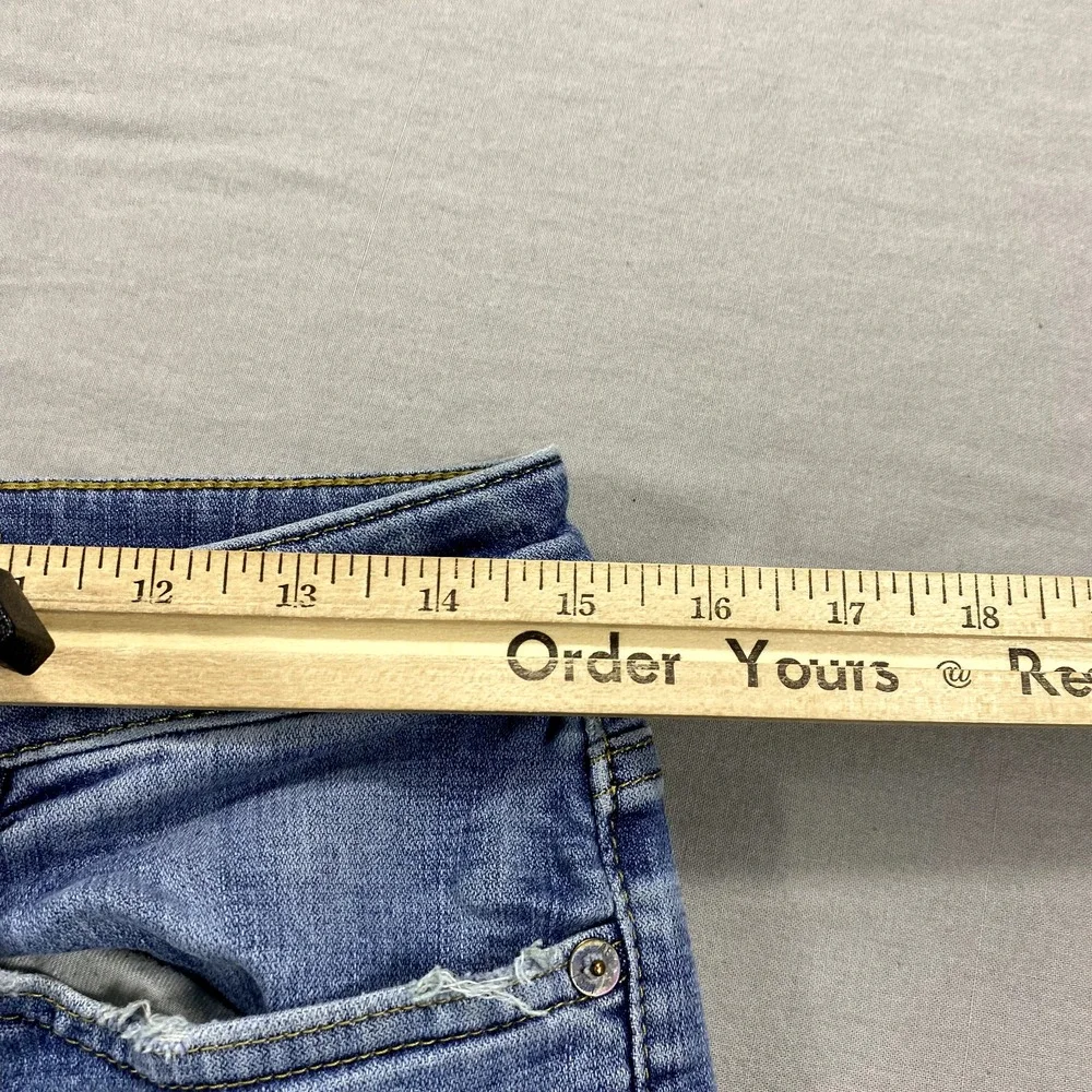 American Eagle Jeans Mens 30x33 Blue Denim Slim Extreme Flex Skinny Distressed ^